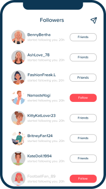 Phone showing TikTok users